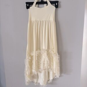 High-Low Ruffled Halter Dress